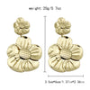Wholesale Women's Retro Fashion Flower Stainless Steel Earrings With Electroplating