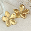 Wholesale Women's Retro Fashion Flower Stainless Steel Earrings With Electroplating