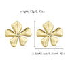 Wholesale Women's Retro Fashion Flower Stainless Steel Earrings With Electroplating