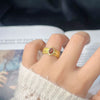 Wholesale Women's Retro Fashion Geometric S925 Sterling Silver Ring Set With Natural Garnet Sapphire Gemstones