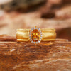 Wholesale Women's Retro Fashion Geometric S925 Sterling Silver Ring Set With Natural Garnet Sapphire Gemstones