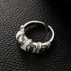 Wholesale Women's Retro Fashion Glazed Stone Enamel Opening Adjustable Ring Copper Electroplating Geometric Design