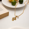 Wholesale Women's Retro Fashion Ins Style Stainless Steel Electroplated Cross Necklace