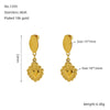 Wholesale Women's Retro Fashion Ol Heartshaped Stainless Steel Electroplated Earrings