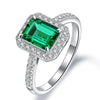 Wholesale Women's Retro Fashion Rectangular Copper Ring With Zircon And Geometric Design