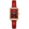 Wholesale Women's Retro Fashion Small Square Quartz Watch With Alloy Case Pu Strap Mineral Strengthened Glass Mirror And Stainless Steel Clasp