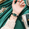 Wholesale Women's Retro Fashion Small Square Quartz Watch With Alloy Case Pu Strap Mineral Strengthened Glass Mirror And Stainless Steel Clasp