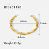 Wholesale Women's Retro Fashion Zircon Open Bracelet In Geometric Pattern 18K Gold Electroplated Titanium Steel