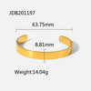 Wholesale Women's Retro Fashion Zircon Open Bracelet In Geometric Pattern 18K Gold Electroplated Titanium Steel