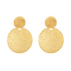 Wholesale Women's Retro Fashionable Exaggerated Round Metal Earrings With Geometric Design And Electroplating Treatment