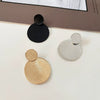 Wholesale Women's Retro Fashionable Exaggerated Round Metal Earrings With Geometric Design And Electroplating Treatment