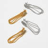 Wholesale Women's Retro Fashionable Long Tassel Stainless Steel Ear Jewelry With Geometric Design And Electroplating