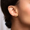Wholesale Women's Retro Flower Copper Earrings With Real Gold Electroplating