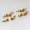 Wholesale Women's Retro Flower Copper Earrings With Real Gold Electroplating