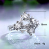 Wholesale Women's Retro Flower Zircon Copper Ring