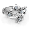 Wholesale Women's Retro Flower Zircon Copper Ring