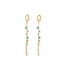 Wholesale Women's Retro Foreststyle Geometric Stainless Steel 18K Gold Electroplated Earrings