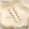 Wholesale Women's Retro Foreststyle Geometric Stainless Steel 18K Gold Electroplated Earrings