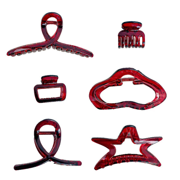 Wholesale Women's Retro French Handmade Handpainted Red Shark Clip Hair Accessories