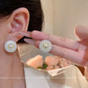 Wholesale Women's Retro French Round Alloy Geometric Earrings With Electroplating