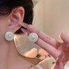 Wholesale Women's Retro French Round Alloy Geometric Earrings With Electroplating