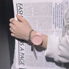 Wholesale Women's Retro Fresh Style Alloy Case Imitation Leather Strap Round Dial Watch With Mineral Reinforced Glass Mirror And Stainless Steel Pin Buckle