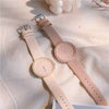 Wholesale Women's Retro Fresh Style Alloy Case Imitation Leather Strap Round Dial Watch With Mineral Reinforced Glass Mirror And Stainless Steel Pin Buckle