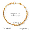 Wholesale Women's Retro Freshwater Pearl Jewelry Stainless Steel Gold Plated Geometric Oshaped Chain Necklace And Bracelet