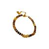 Wholesale Women's Retro Geometric Alloy Electroplated Tiger Eye Stone Bracelet