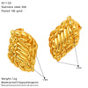 Wholesale Women's Retro Geometric Braided Titanium Steel Electroplated Earrings