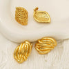 Wholesale Women's Retro Geometric Braided Titanium Steel Electroplated Earrings