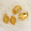 Wholesale Women's Retro Geometric Braided Titanium Steel Electroplated Earrings
