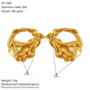 Wholesale Women's Retro Geometric Braided Titanium Steel Electroplated Earrings