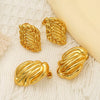 Wholesale Women's Retro Geometric Braided Titanium Steel Electroplated Earrings
