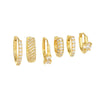 Wholesale Women's Retro Geometric Copper Earrings With Zircon