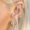 Wholesale Women's Retro Geometric Copper Earrings With Zircon