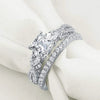 Wholesale Women's Retro Geometric Copper Inlaid Zircon Ring