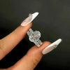 Wholesale Women's Retro Geometric Copper Ring Inlaid With Zircon