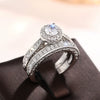 Wholesale Women's Retro Geometric Copper Ring Inlaid With Zircon