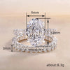 Wholesale Women's Retro Geometric Copper Ring Inlaid With Zircon