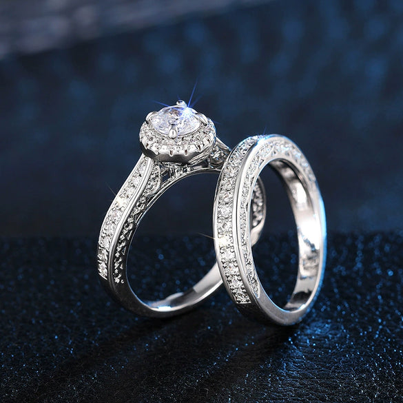 Wholesale Women's Retro Geometric Copper Ring Inlaid With Zircon