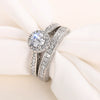Wholesale Women's Retro Geometric Copper Ring Inlaid With Zircon