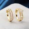 Wholesale Women's Retro Geometric Copper Ring Set Inlaid With Zircon