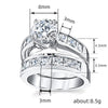 Wholesale Women's Retro Geometric Copper Ring With Zircon For Wedding Jewelry