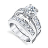 Wholesale Women's Retro Geometric Copper Ring With Zircon For Wedding Jewelry
