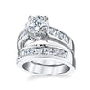 Wholesale Women's Retro Geometric Copper Ring With Zircon For Wedding Jewelry