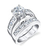 Wholesale Women's Retro Geometric Copper Ring With Zircon For Wedding Jewelry