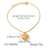 Wholesale Women's Retro Geometric Embossed Electroplated Stainless Steel Fliptop Pendant Twist Chain Necklace Luxury Niche Jewelry