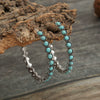 Wholesale Women's Retro Geometric Exaggerated Large Circle Alloy And Turquoise Inlaid Earrings