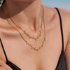 Wholesale Women's Retro Geometric Ferris Wheel Stainless Steel And Titanium Steel 18K Gold Plated Necklace